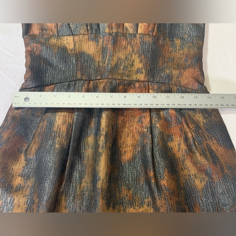 🆕 Cue Mini Dress Event Party Grad Strapless Removable Straps Bronze Grey 8 - Picture 14 of 16